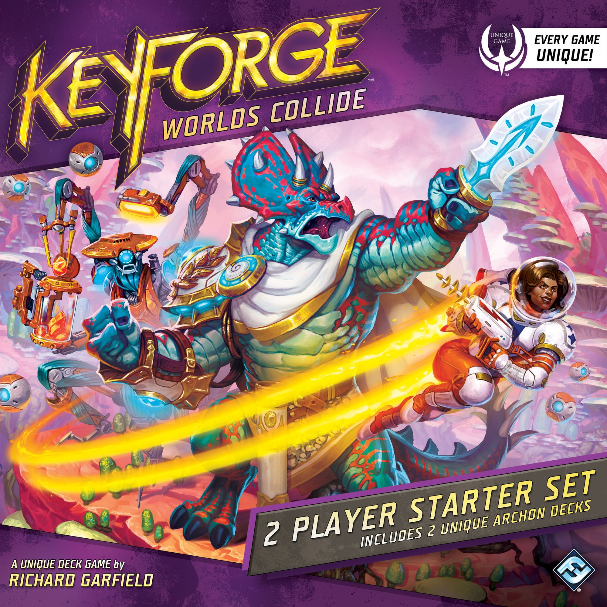 Portada de Keyforge: Mundos en Colisión
