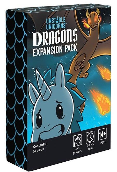 Portada de Unstable Unicorns: Dragons Expansion Pack
