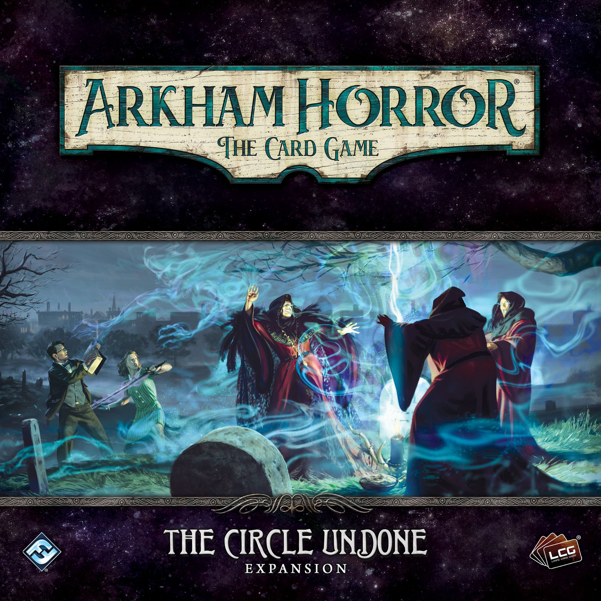 Portada de Arkham Horror: El Juego de Cartas – El Círculo Roto: Expansión