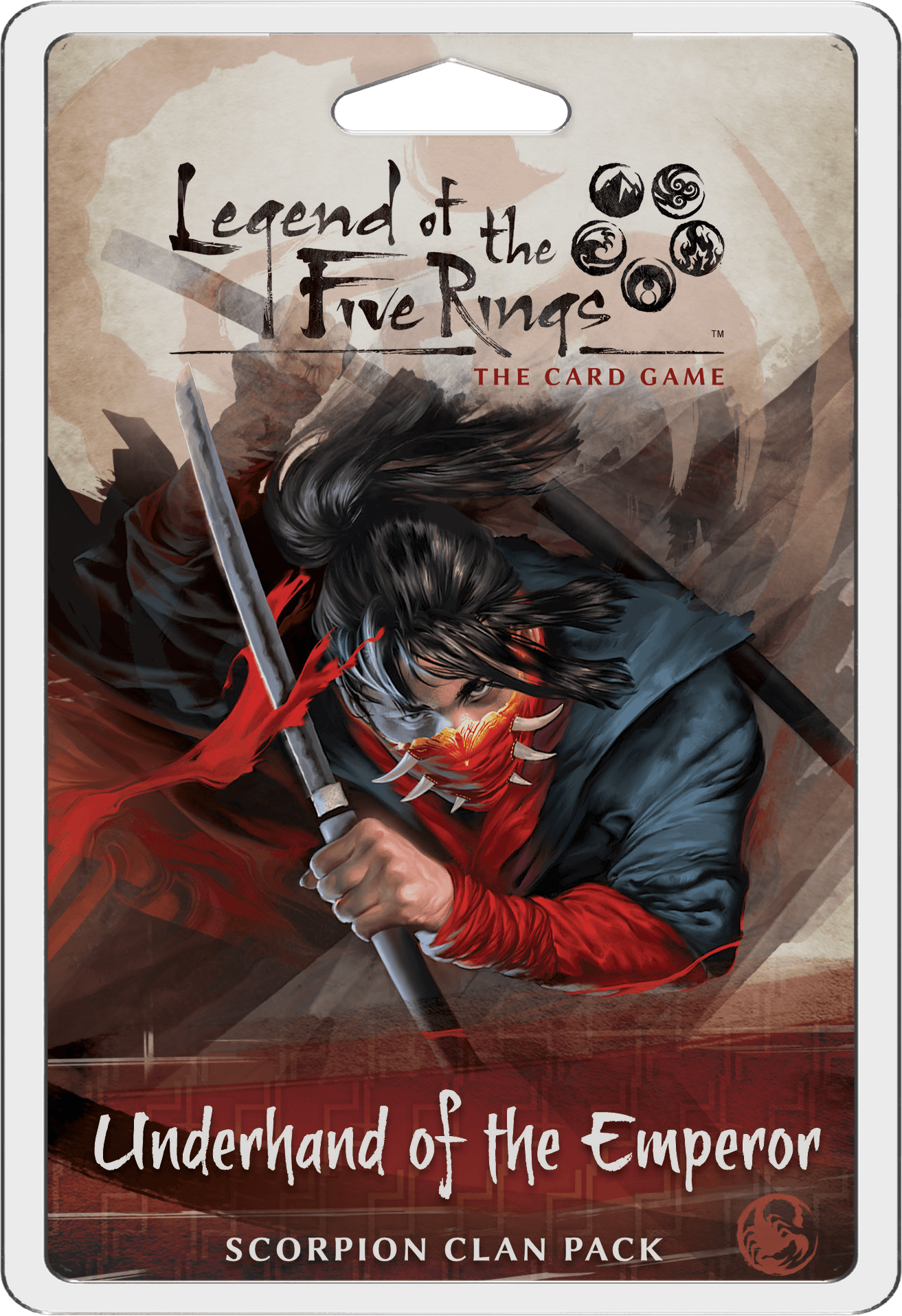 Portada de La Leyenda de los Cinco Anillos: El Juego de Cartas – La Mano Oculta del Emperador