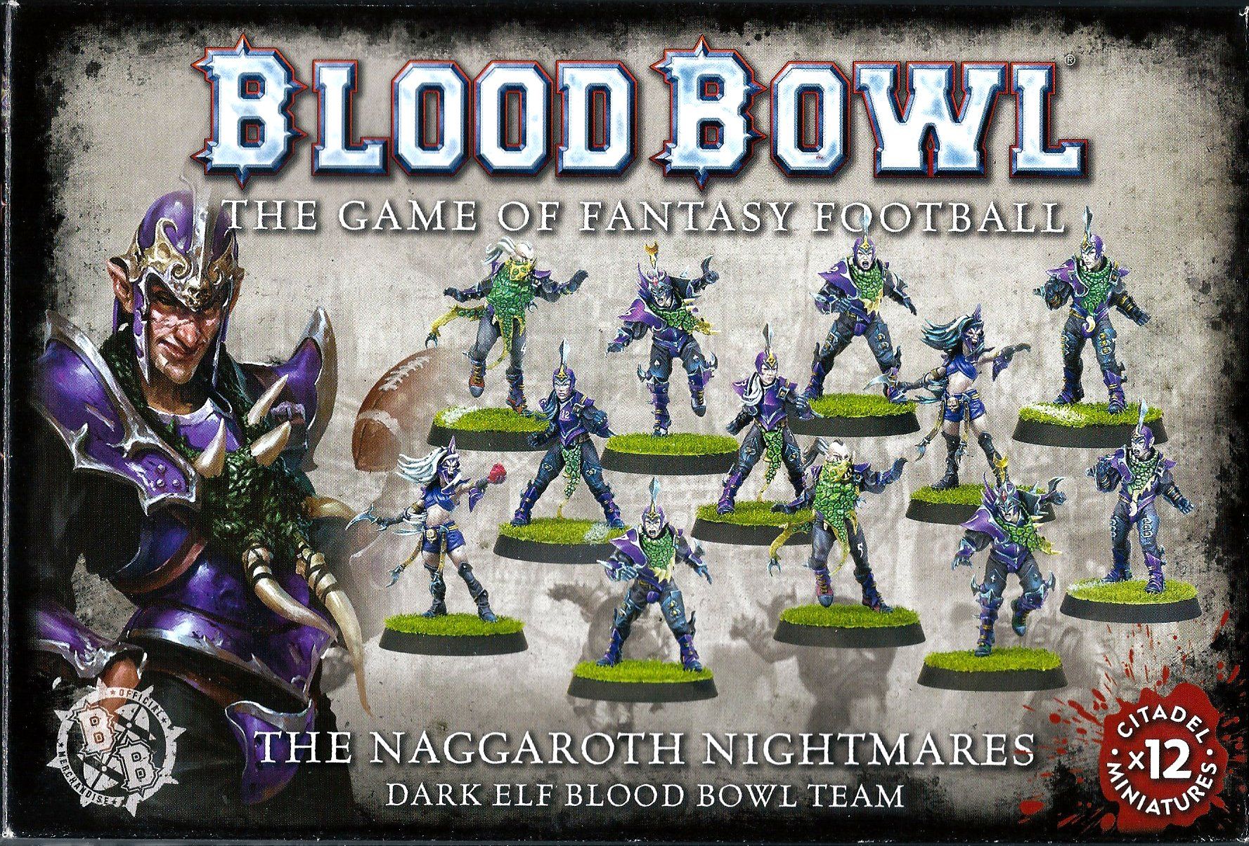 Portada de Blood Bowl (2016 edition): The Naggaroth Nightmares – Dark Elf Blood Bowl Team