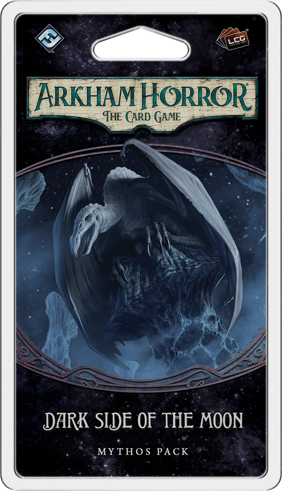 Portada de Arkham Horror: El Juego de Cartas – El Lado Oscuro de la Luna: Pack de Mitos