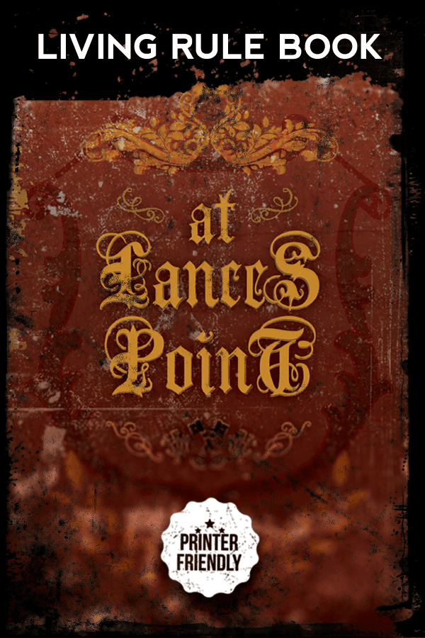 Portada de At Lances Point: Living Rule Book