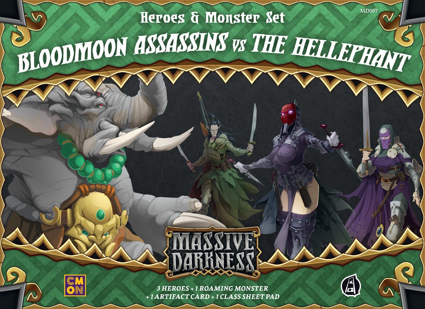 Portada de Massive Darkness: Asesinos de la luna sangrienta vs. Avernofante
