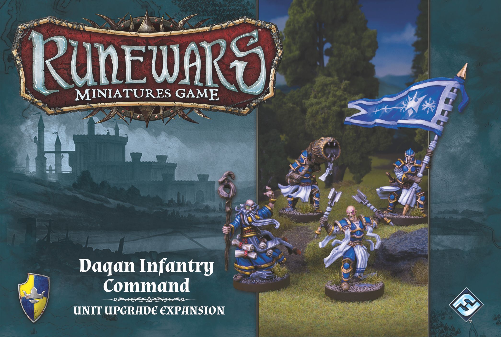 Portada de Runewars Miniatures Game: Daqan Infantry Command – Unit Upgrade Expansion