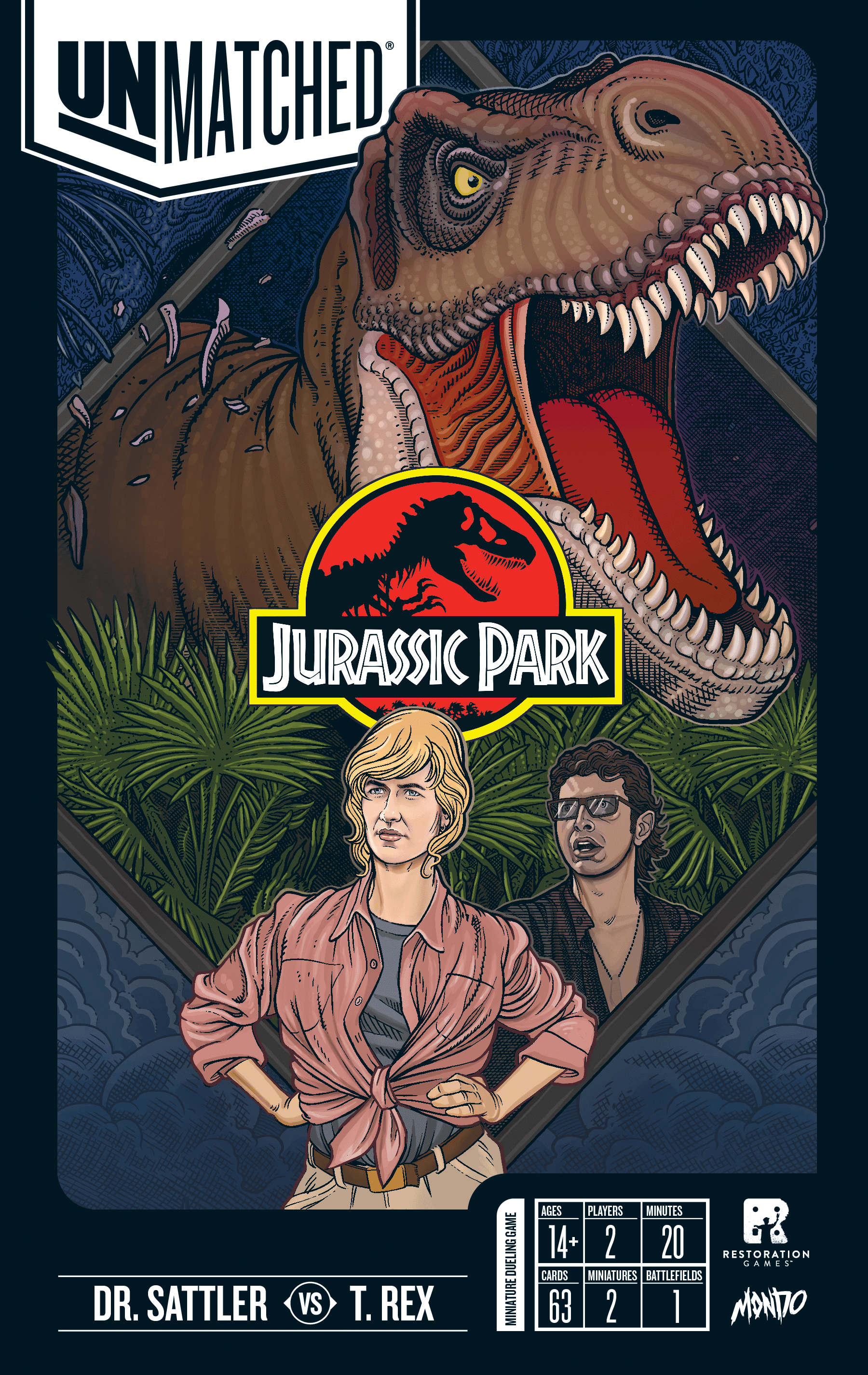 Portada de Unmatched: Jurassic Park – Sattler vs. T-Rex