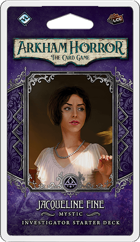 Portada de Arkham Horror: El Juego de Cartas – Jacqueline Fine: Mazo Inicial de Investigador