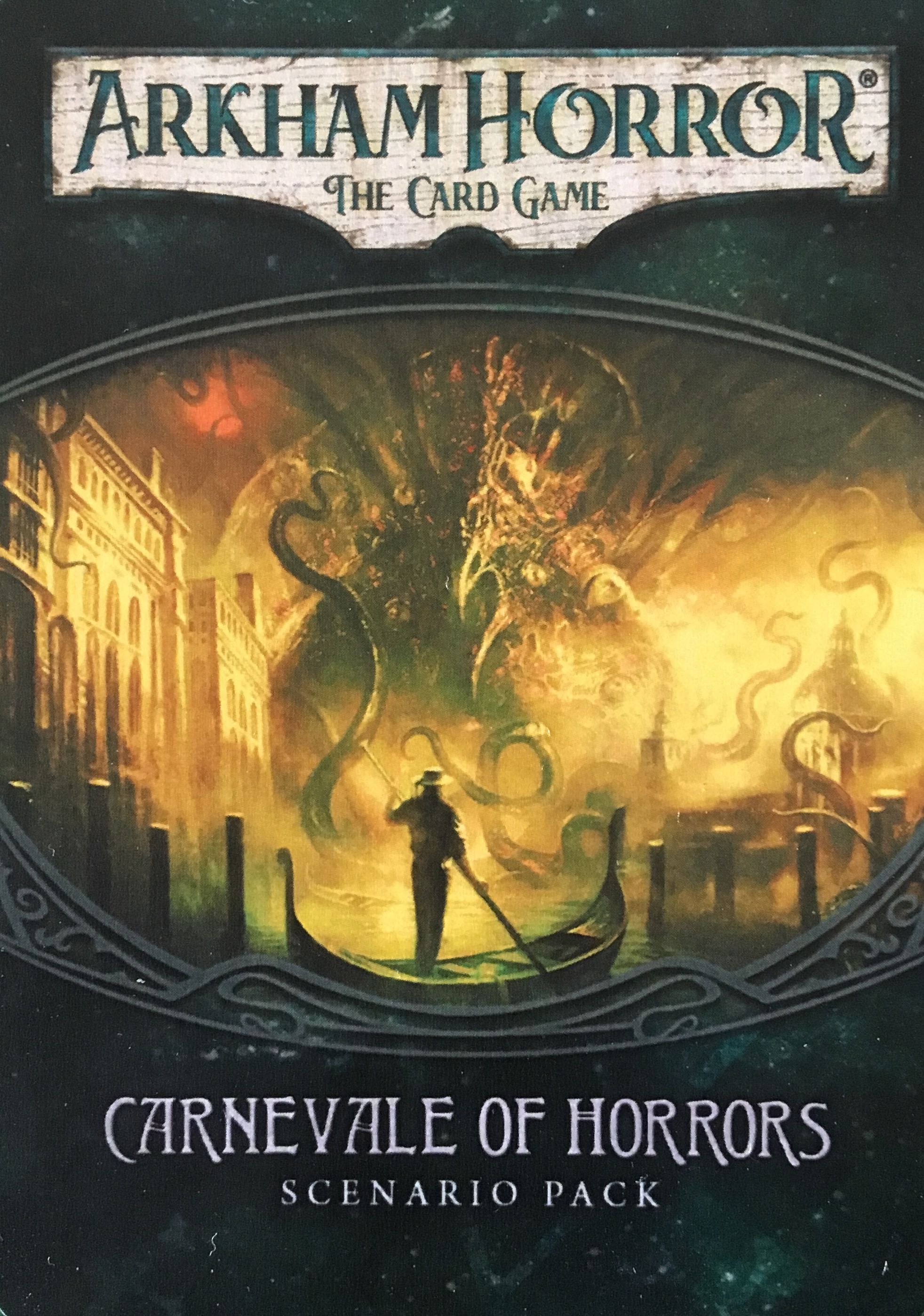 Portada de Arkham Horror: El Juego de Cartas – Carnevale de Horrores: Pack de Escenario