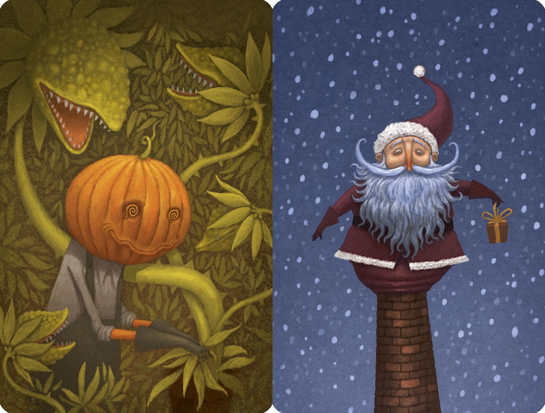 Portada de Dixit: "Pumpkinhead" and "Santa" Promo Cards