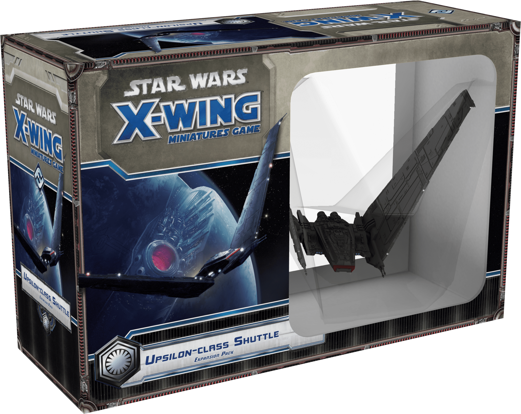 Portada de Star Wars X-Wing: El juego de miniaturas – Lanzadera Clase Ípsilon – Pack de Expansión