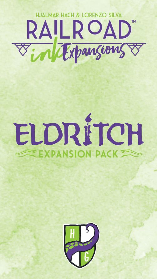 Portada de Railroad Ink: Eldritch Expansion Pack
