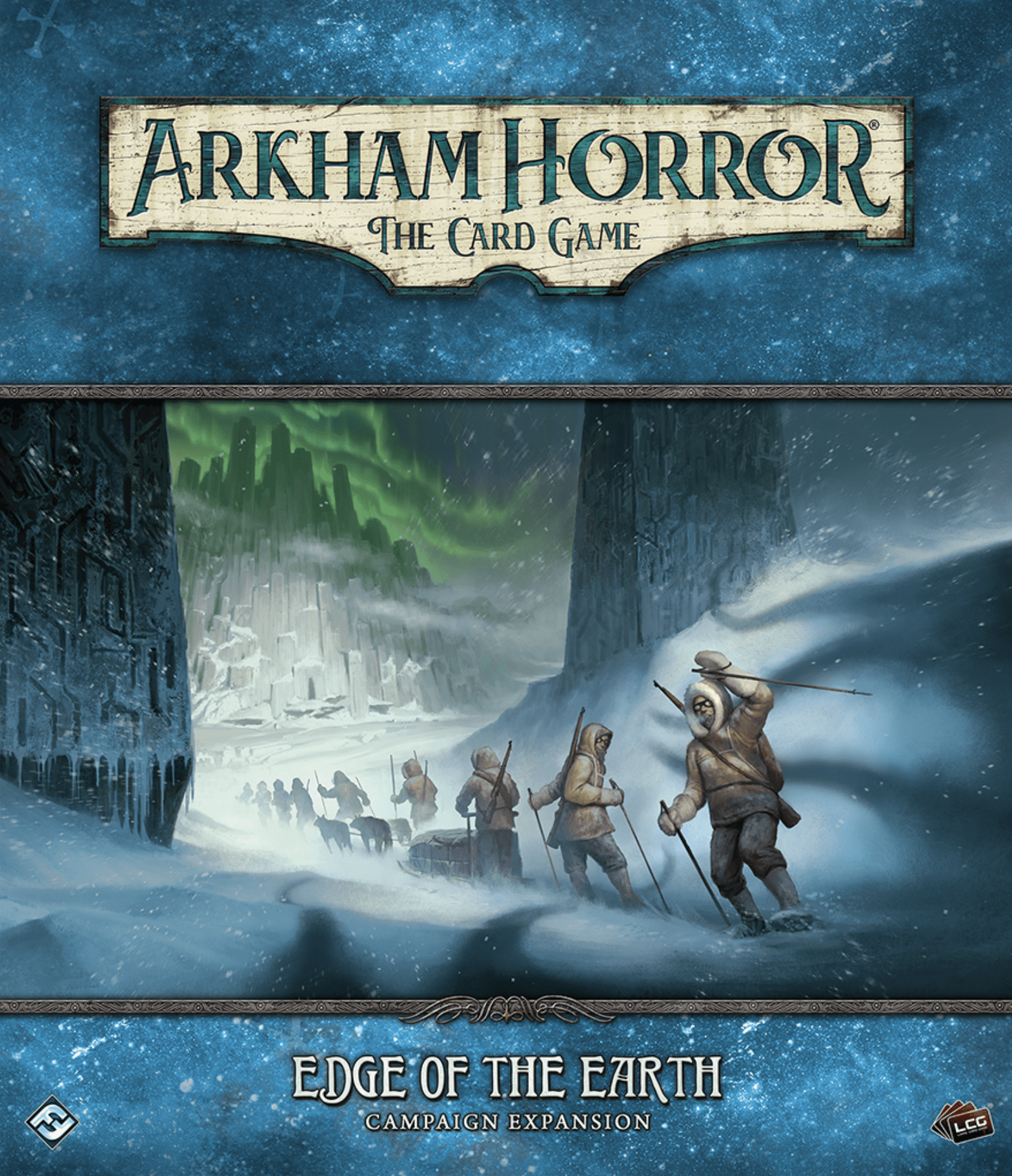 Portada de Arkham Horror: El Juego de Cartas – Los Confines de la Tierra: Expansión de Campaña
